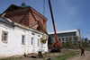 Восстановление храма Александра Невского. Установка купола