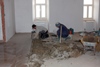 Восстановление храма Александра Невского. Укладка гранита